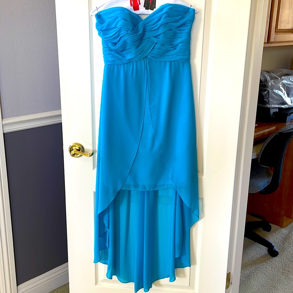David’s Bridal Bridesmaid Dress - Strapless Hi-Low Hem